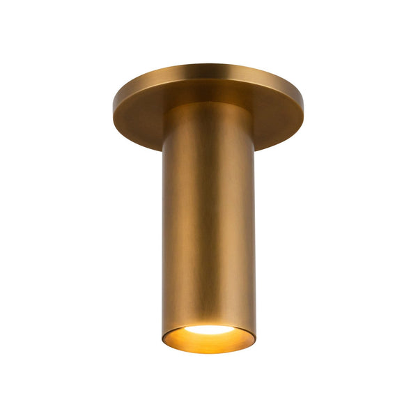 Kuzco Lighting LED Semi-Flush Mount from the Mason collection in Vintage Brass finish